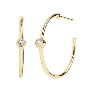 Marrin Costello Mystique Gold & Topaz Hoop Earrings NWT $150 MSRP